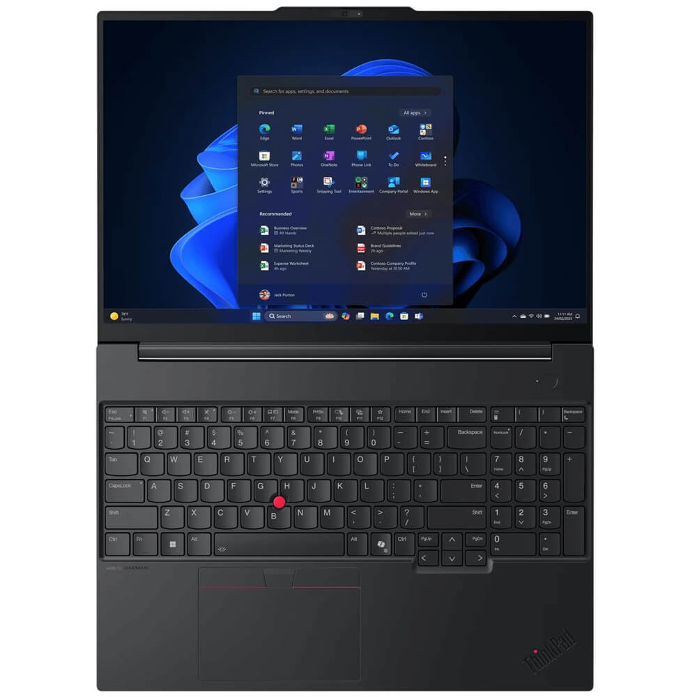 Lenovo ThinkPad E16 Gen 3 Notebook PC (21SR005BZA) + Lenovo B210 16″ Laptop Backpack – Black (4X41Q27245) — detail view