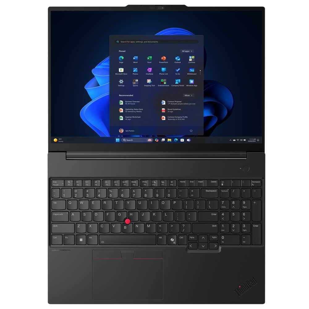 Lenovo ThinkPad E16 Gen 3 Notebook PC – Core Ultra 7 255H / 16″ WUXGA / 16GB RAM / 512GB SSD / Win 11 Pro (21SR005UZA) — rear