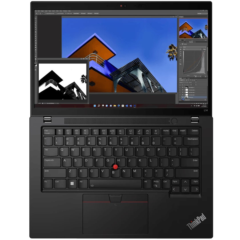 Lenovo ThinkPad L14 Gen 4 Notebook PC – Core i5-1335U / 14″ FHD / 16GB RAM / 512GB SSD / Win 11 Pro (21H1S10400) — rear view