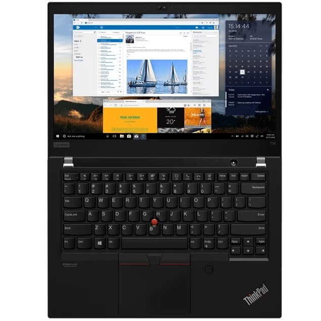 Lenovo ThinkPad T14 Gen 1 Notebook PC – Core i5-10210U / 14″ FHD / 8GB RAM / 512GB SSD / LTE / Win 10 Pro (20S00017ZA) — rear