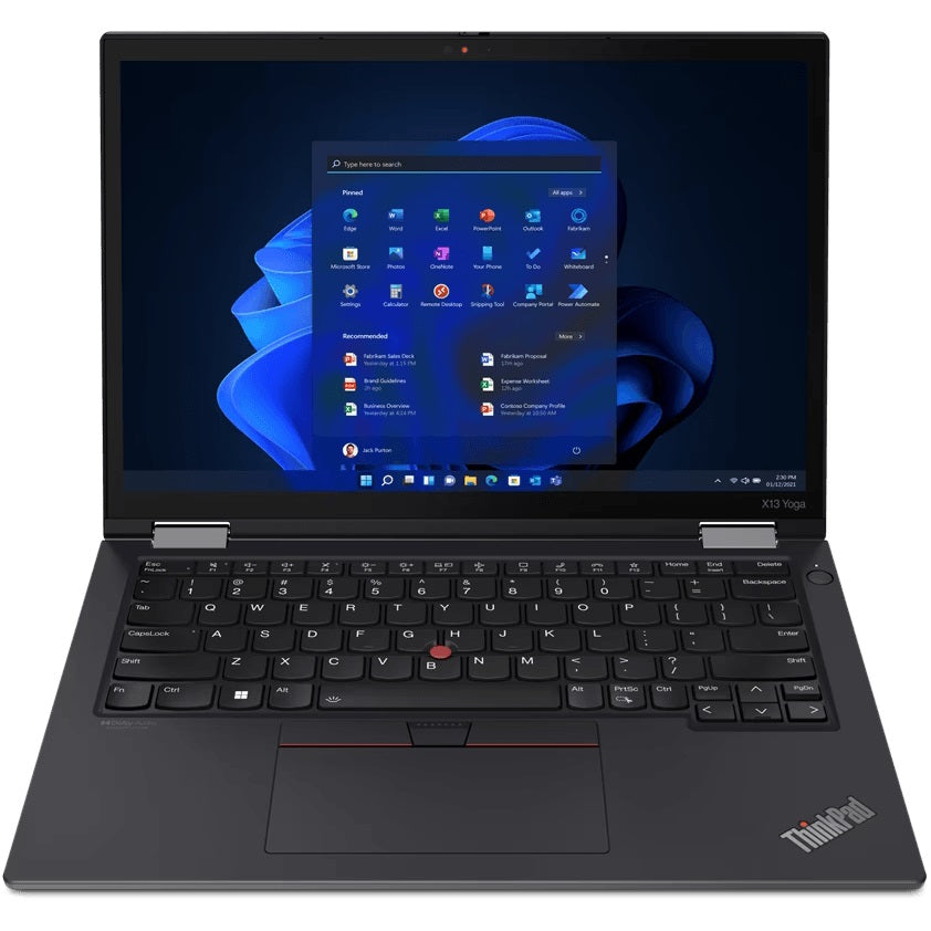 Lenovo ThinkPad X13 Yoga Gen 3 Notebook PC – Core i5-1235U / 13.3″ WUXGA Touch / 8GB RAM / 512GB SSD / LTE / Win 11 Pro (21AW