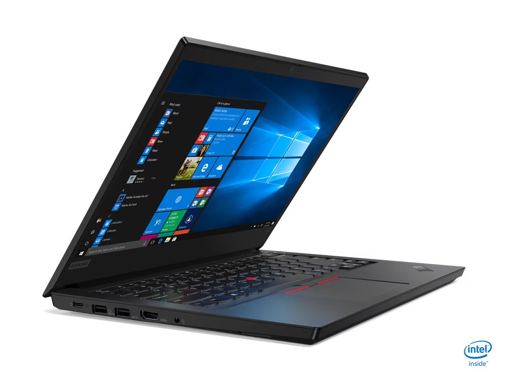 Lenovo ThinkPad E14 Notebook PC – Core i3-10110U / 14.0″ FHD / 8GB RAM / 1TB HDD / Win 10 Pro (20RA0010ZA) — side view