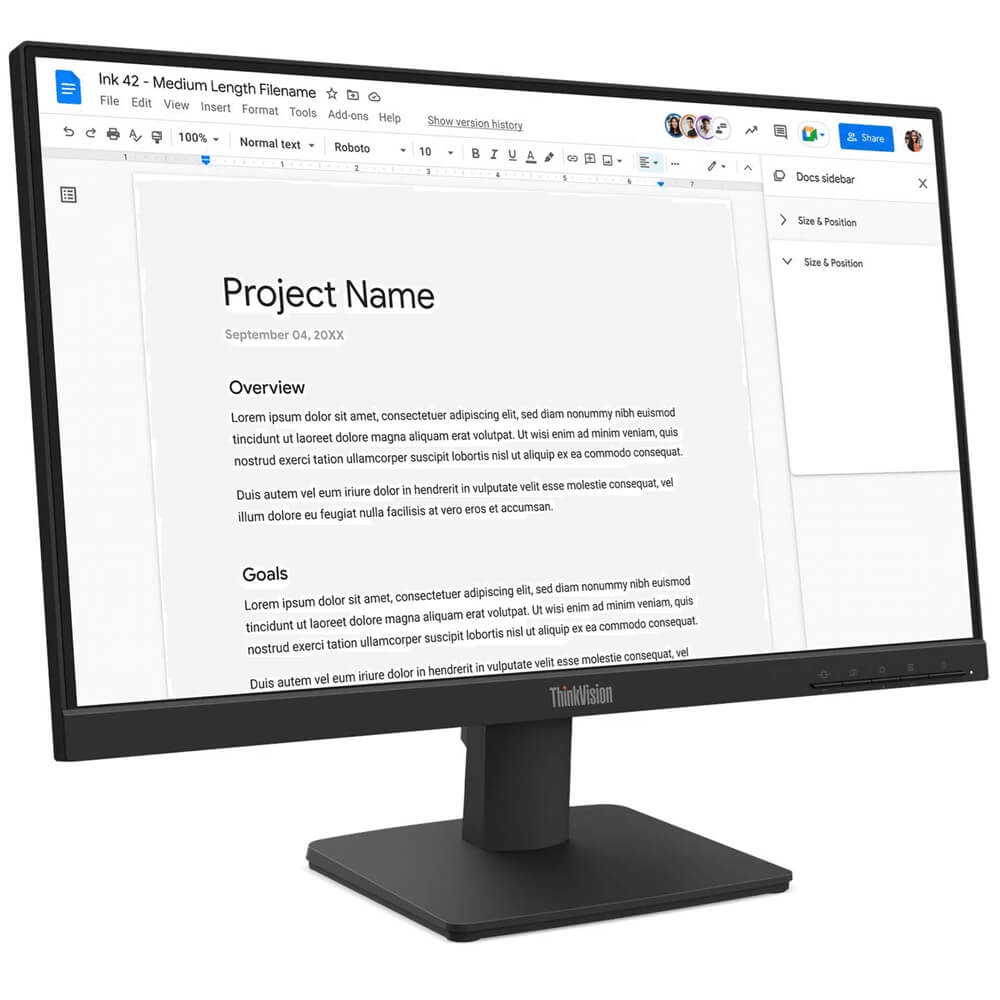 Lenovo ThinkVision S22-4e 21.5″ Full HD IPS Monitor (64CBKAT6SA) — front view