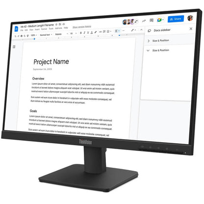 Lenovo ThinkVision S22-4e 21.5″ Full HD IPS Monitor (64CBKAT6SA) — side view