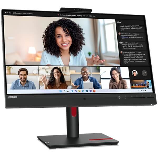 Lenovo ThinkVision T24mv-30 23.8″ Full HD IPS Monitor (63D7UAT3SA) — front view