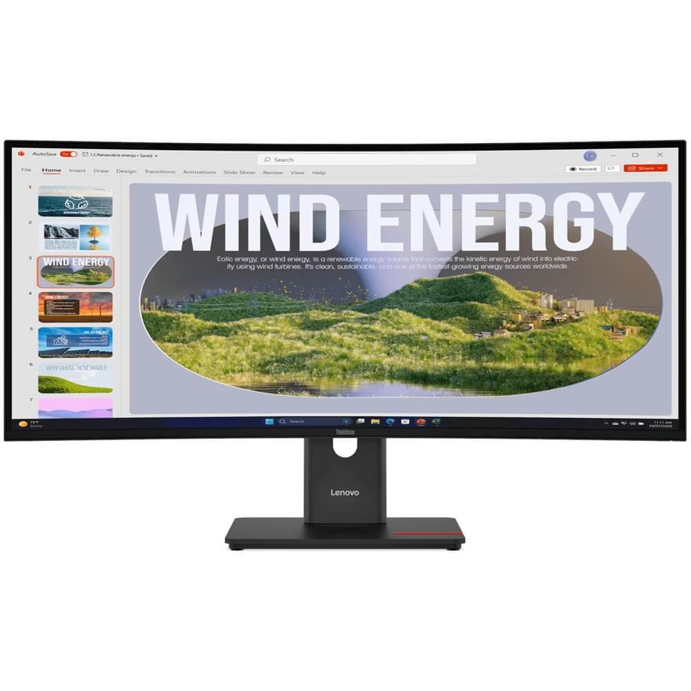 Lenovo ThinkVision T34WD-40 34″ WQHD Curved Monitor (64AEGAT1SA)
