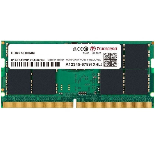 Transcend 32GB DDR5 6400MHz CSODIMM Notebook Memory Module (JM6400ASE-32G) image 1