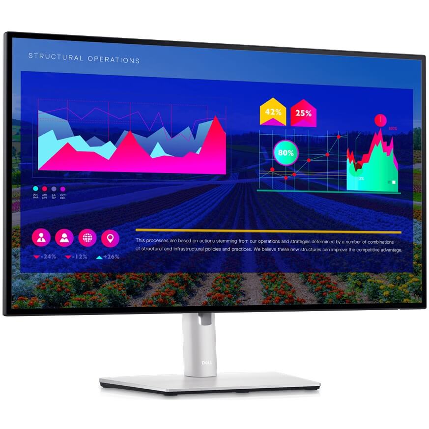 Dell UltraSharp U2722D 27″ QHD InfinityEdge IPS LED Monitor (210-AYUK) — front view