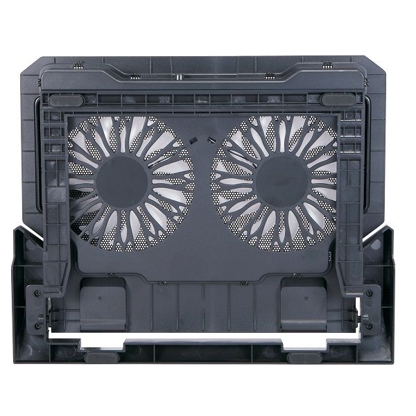 Volkano Glacier Series Upright Notebook Cooling Stand (VK-20053-BK-V2) — rear view