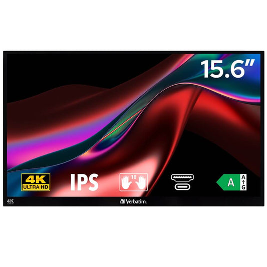 Verbatim 15.6″ 4K UHD Portable Touchscreen Monitor (32238) image 1