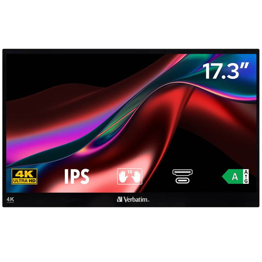 Verbatim 17.3″ 4K UHD Portable Touchscreen Monitor (32239) image 1