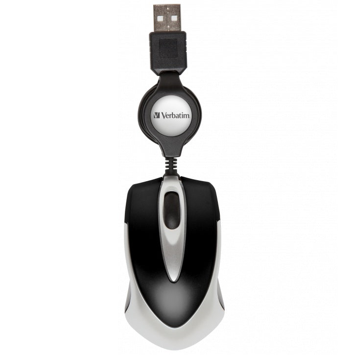 Verbatim Go Mini Optical Travel Mouse – Black (M49020) — rear view