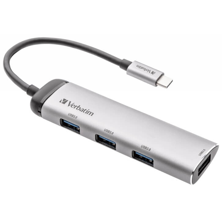 Verbatim USB-C Multiport USB 3.2 Gen 1 Hub (49147) — front view