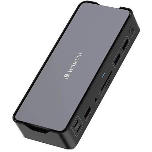Verbatim USB-C Pro 15 Port Docking Station (32171) — side view