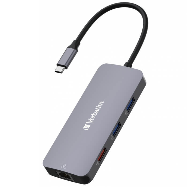 Verbatim USB-C Pro Multiport Hub – CMH-09 (32152) — detail view