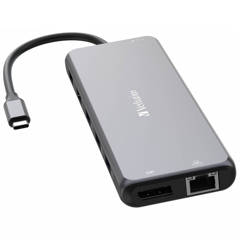 Verbatim USB-C Pro Multiport Hub – CMH-13 (32153) — side view