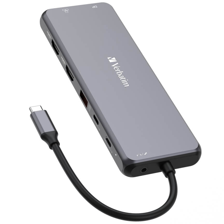 Verbatim USB-C Pro Multiport Hub – CMH-13 (32153) — detail view