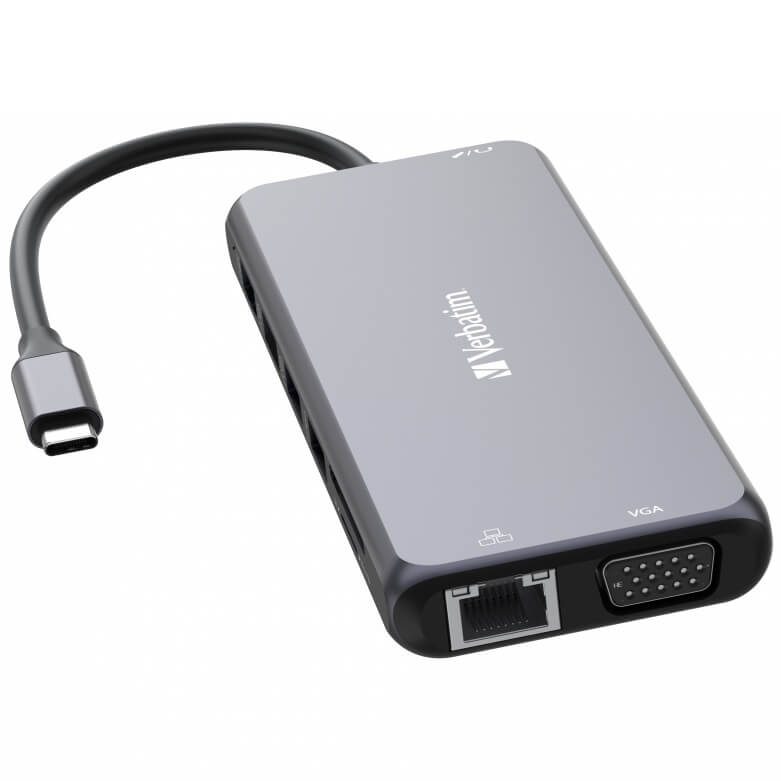 Verbatim USB-C Pro Multiport Hub – CMH-14 (32154) — detail view