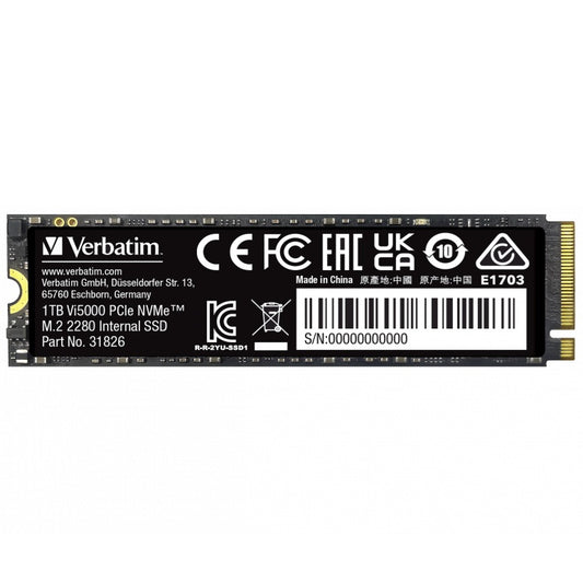 Verbatim Vi5000 1TB M.2 2280 PCIe NVMe Solid State Drive (31826) image 1