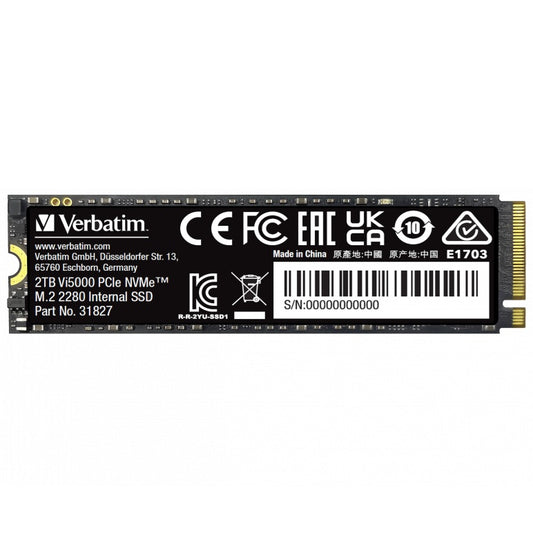 Verbatim Vi5000 2TB M.2 2280 PCIe NVMe Solid State Drive (31827) image 1