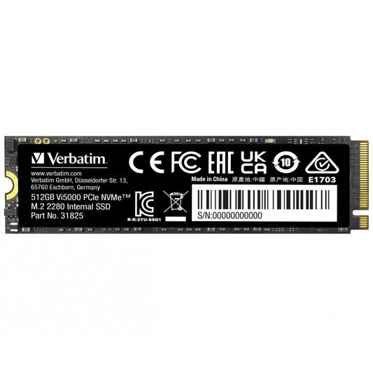 Verbatim Vi5000 512GB M.2 2280 PCIe NVMe Solid State Drive (31825) image 1
