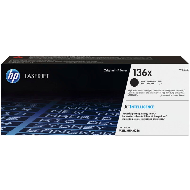 HP 136X High Yield Black LaserJet Toner Cartridge (W1360X) image 1