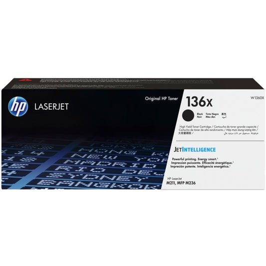 HP 136X High Yield Black LaserJet Toner Cartridge (W1360X) image 1