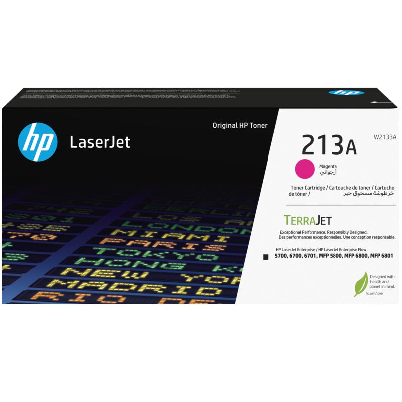 Genuine HP 213A Magenta LaserJet Toner Cartridge (W2133A) image 1