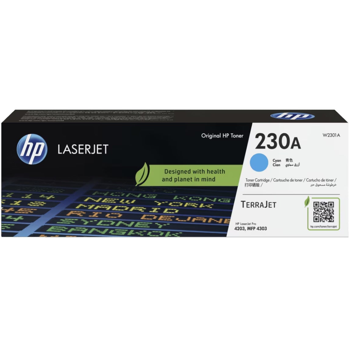 HP 230A Cyan LaserJet Toner Cartridge (W2301A) image 1