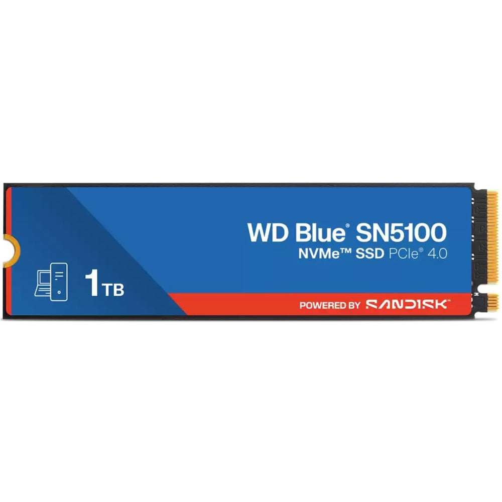 WD Blue SN5100 1TB M.2 2280 PCIe Gen4 NVMe Solid State Drive (WDS100T5B0E) image 1
