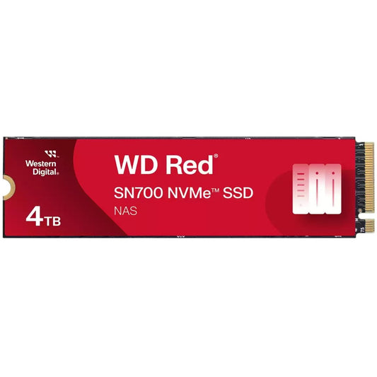 WD Red SN700 4TB M.2 2280 PCIe Gen3 x4 NVMe Solid State Drive (WDS400T1R0C) image 1