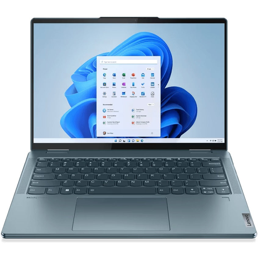 Lenovo Yoga 7 14IAL7 Notebook PC – Core i7-1260P / 14.0″ 2.8K Touch / 16GB RAM / 1TB SSD / Win 11 Pro / Stone Blue (82QE00D5S