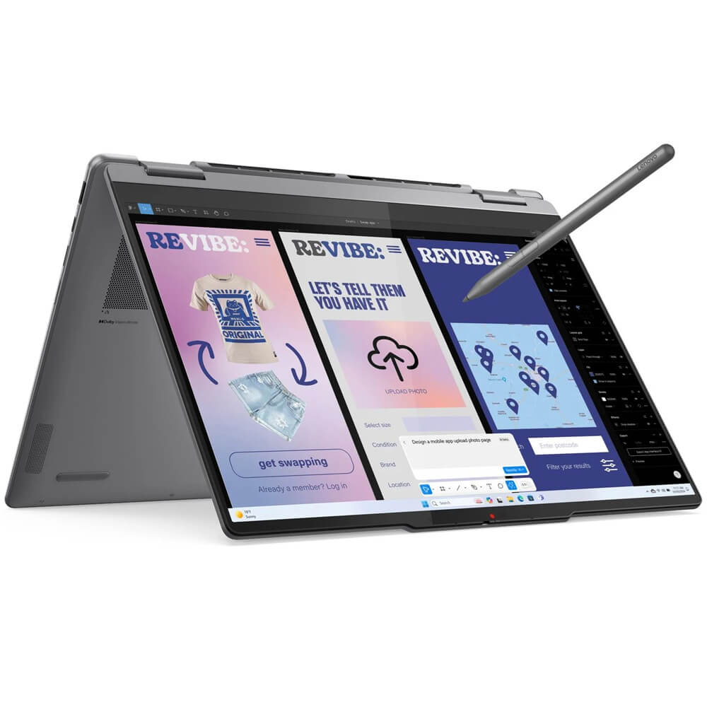 Lenovo Yoga 7i 2-in-1 14ILL10 Notebook PC – Core Ultra 7 256V / 14″ WUXGA Touch / 16GB RAM / 1TB SSD / Win 11 Pro / Luna Grey