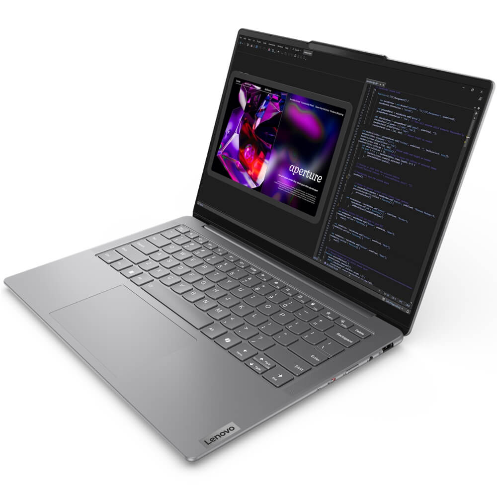 Lenovo Yoga Slim 7 14IMH9 Notebook PC – Ultra 7 155H / 14″ WUXGA OLED / 16GB RAM / 512GB SSD / Win 11 Home / Luna Grey (83CV0