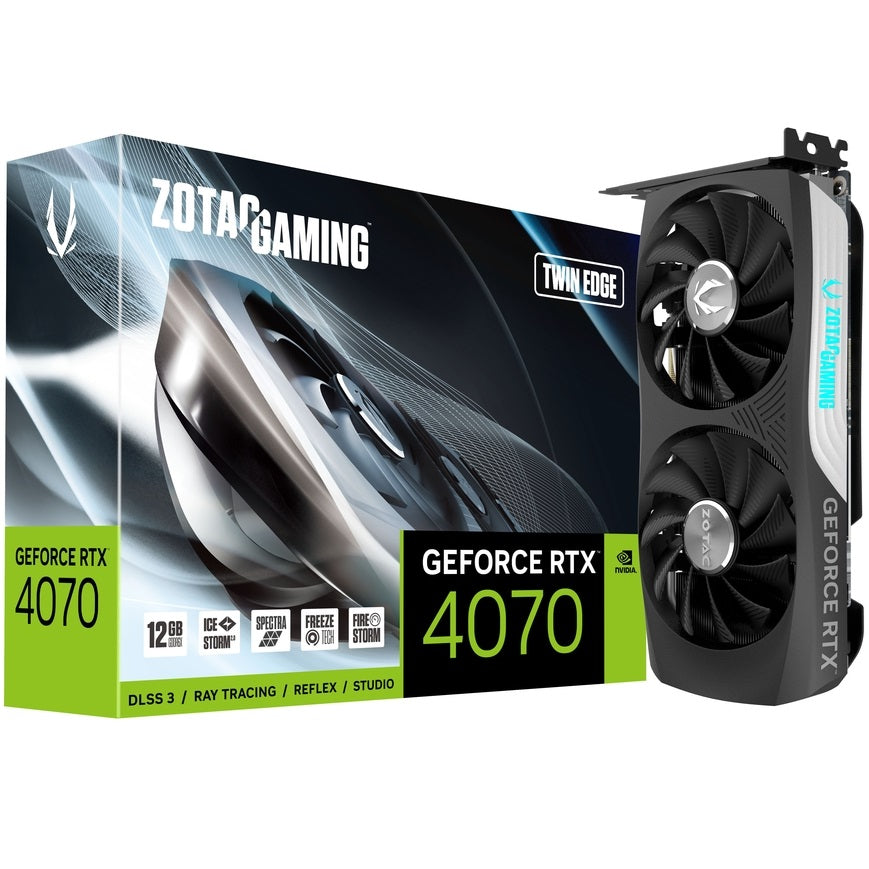 ZOTAC GeForce RTX 4070 Twin Edge 12GB GDDR6X Graphics Card (ZT-D40700E-10M) image 1
