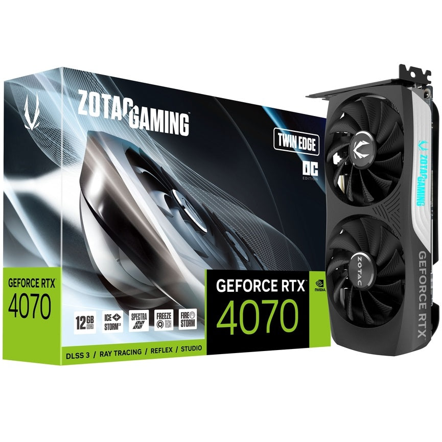 ZOTAC GeForce RTX 4070 Twin Edge OC 12GB GDDR6X Graphics Card (ZT-D40700H-10M) image 1