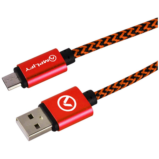 Amplify Pro Linked Series Micro USB Braided Cable – Black And Red (AMP20003BKRD) image 1