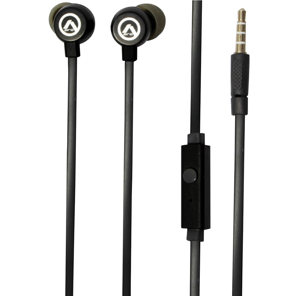 Amplify Pro Vibe Series Earphones With Microphones – Black And Light Grey (AMP1003BKGR)