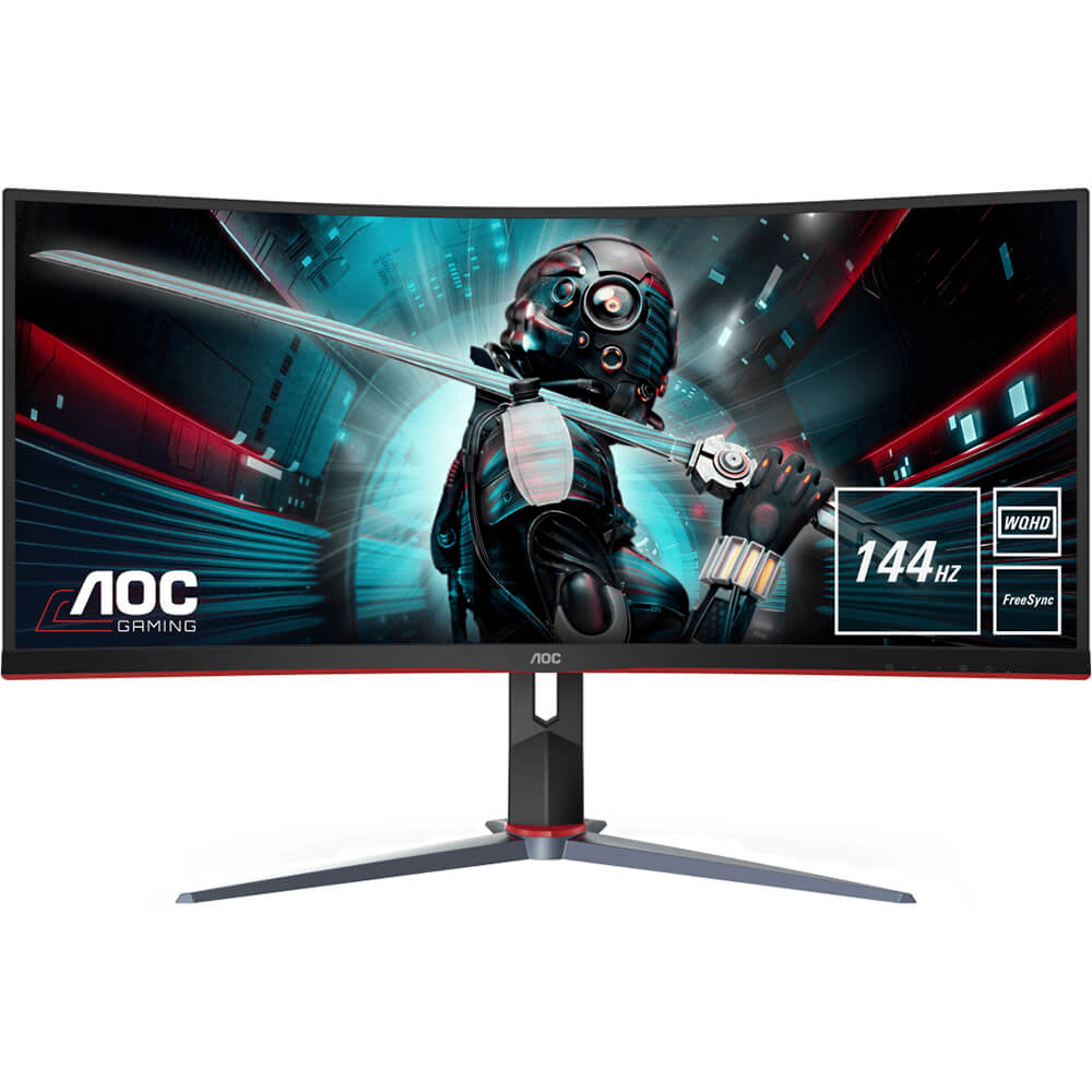 AOC CU34G2X 34-inch WQHD 144Hz UltraWide Curved LED Gaming Monitor image 1