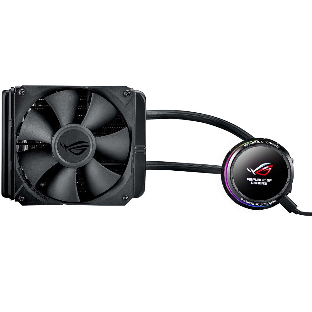 ASUS ROG Ryuo 120 All-In-One Liquid CPU Cooler With OLED And AURA Sync (90RC0010-M0UAY0) image 1