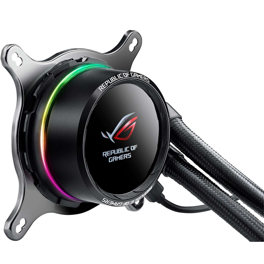 ASUS ROG Ryuo 120 All-In-One Liquid CPU Cooler With OLED And AURA Sync (90RC0010-M0UAY0) image 2