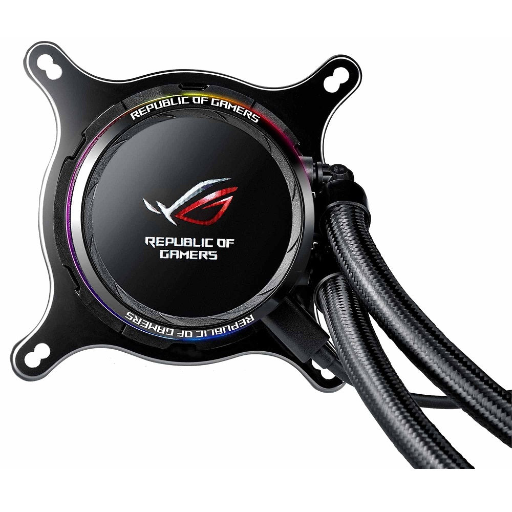 ASUS ROG Ryuo 120 All-In-One Liquid CPU Cooler With OLED And AURA Sync (90RC0010-M0UAY0) image 3
