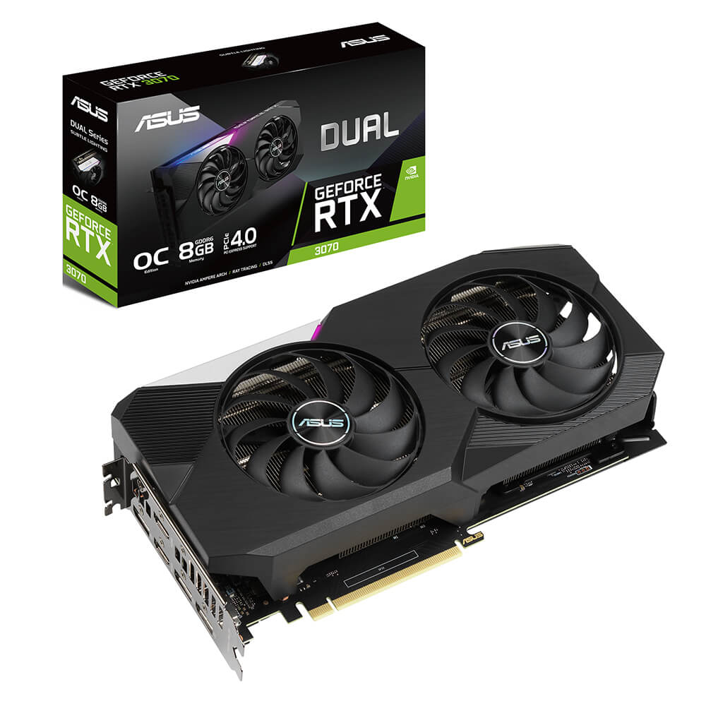 ASUS Dual-RTX3070-O8G NVIDIA GeForce RTX 3070 Graphics Card (ASUS DUAL-RTX3070-O8G) image 1