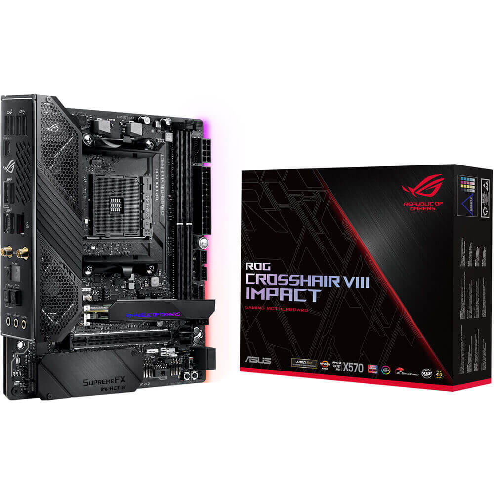 ASUS ROG CROSSHAIR VIII IMPACT AMD AM4 X570 Mini-DTX gaming motherboard (ASUS ROG CROSSHAIR VIII IMPACT) image 1