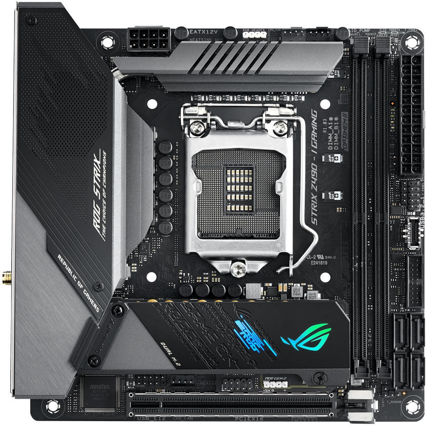 ASUS ROG STRIX Z490-I Gaming LGA 1200 Mini-ITX Motherboard image 2