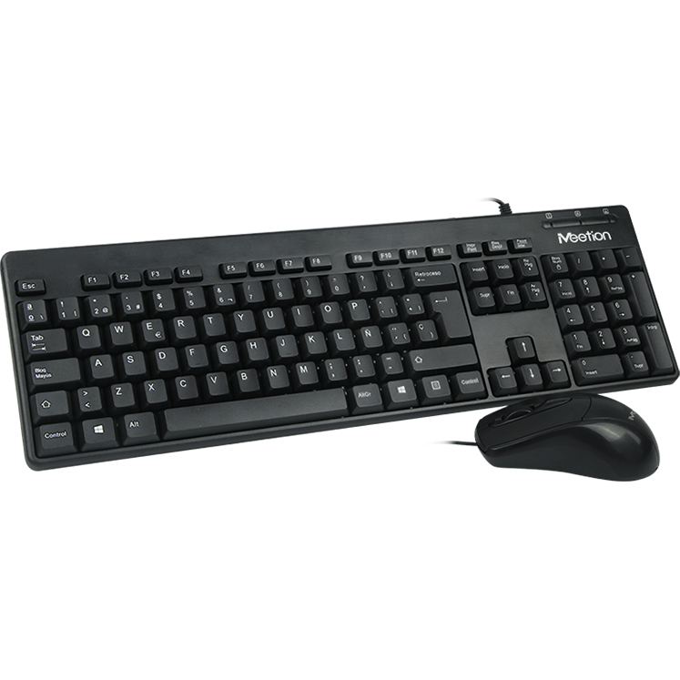 Meetion USB Wired Keyboard And Mouse Combo (AT100) — rear view