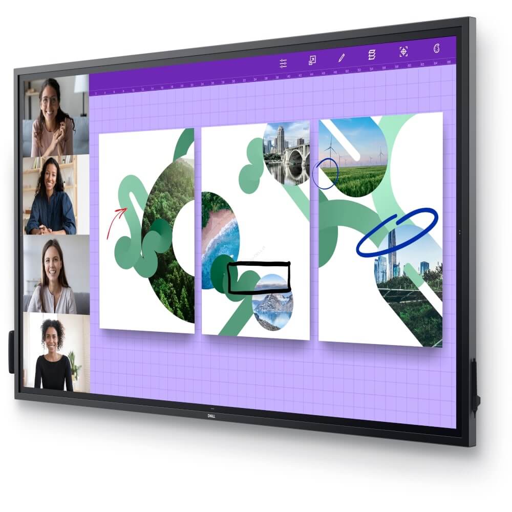 Dell P7524QT 75″ 4K UHD Interactive Touch Monitor (210-BJKF) — front view