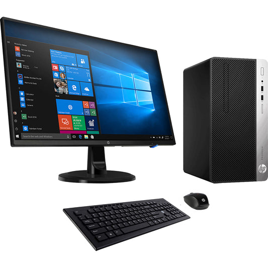 HP Black Friday 2020 Desktop Bundle – HP ProDesk 400 G6 Microtower PC + HP N246v 23.8-inch Full HD IPS LED Monitor image 1