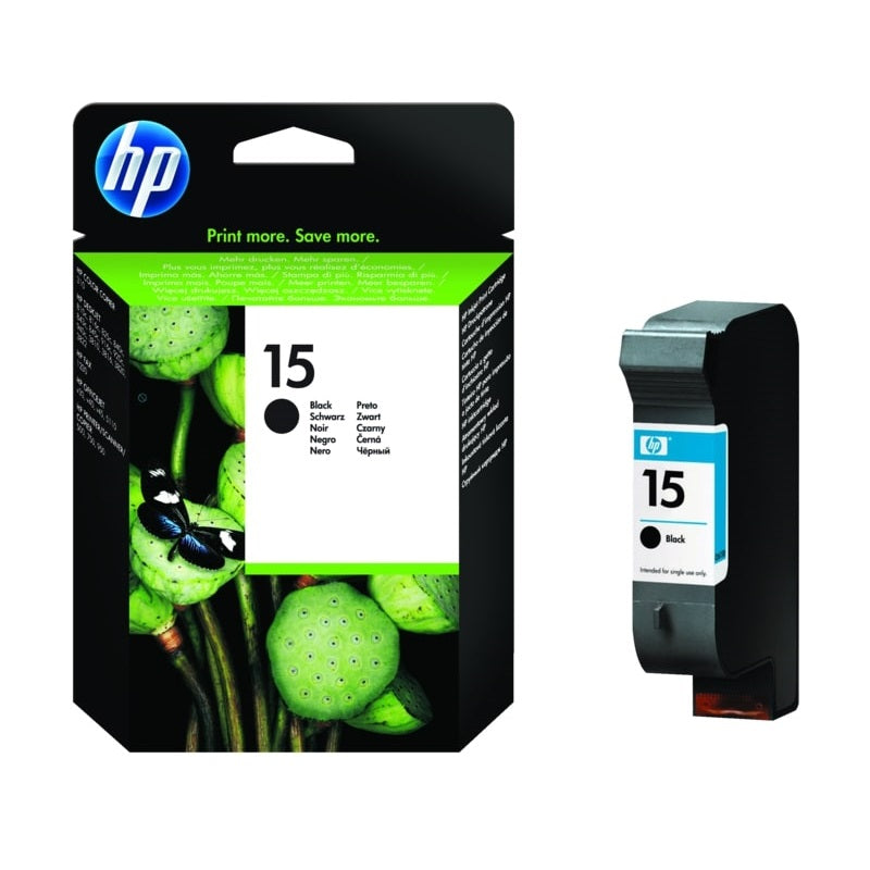 HP 15 Large Black Inkjet Print Cartridge (C6615DE) image 1
