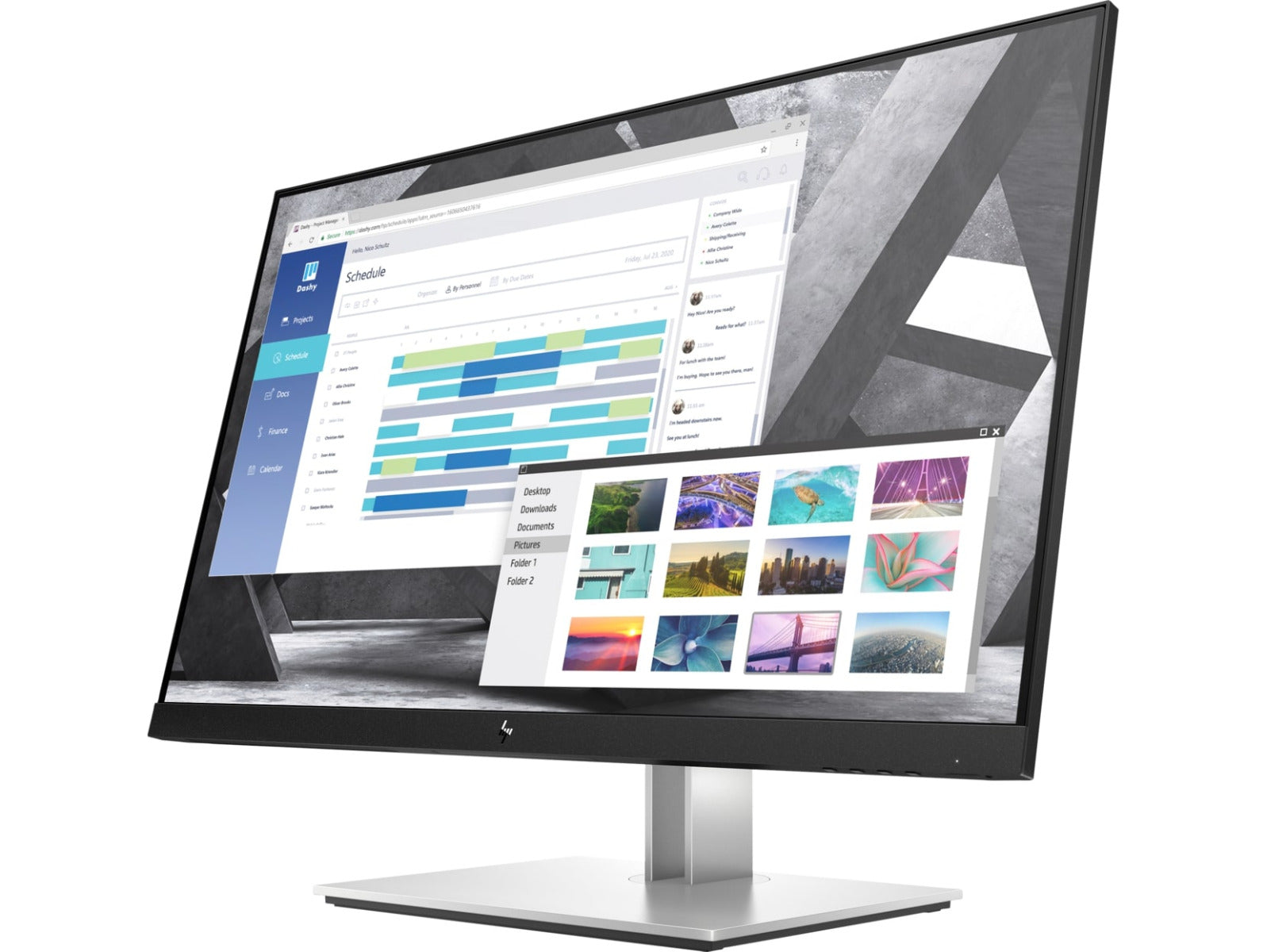HP E27q G4 27″ QHD Monitor (9VG82AA) — rear view